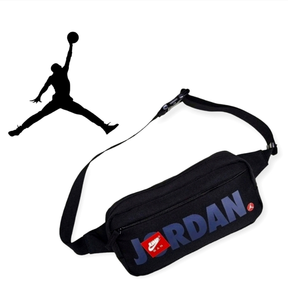 Jordan Other - RARE Nike Jordan Waist Bag Fanny Pack Belt Festival Pack Pouch Crossbody Black